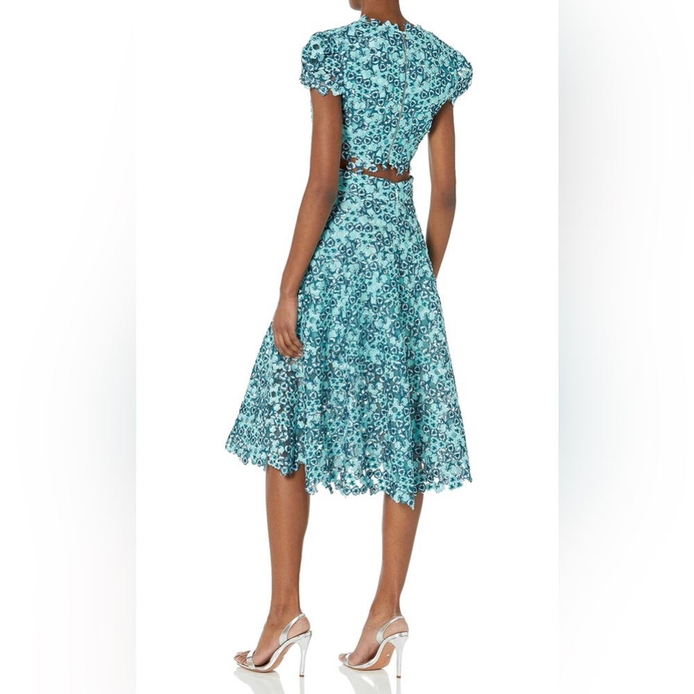 dress the population cecilia blue two piece set